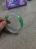 缅甸老坑冰种飘绿花玉镯子女半山半水镯子飘花玉手镯浅绿翡翠手镯 54号 实拍图