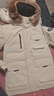 京东京造【进口极寒95鹅绒服】羽绒服男外套女冬季新款中长款 燕麦卡 S 实拍图