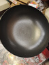 欧乐菲（OLOFE）炒锅章丘炒锅黑铁锅家用老式手打圆底无涂层锅具大炒勺精熟铁32cm 实拍图