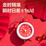 得力（deli）儿童节迷你夜光闹钟家庭卧室床头钟儿童学生专用起床神器 年庆款红色开学开学季新年礼物 实拍图