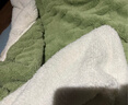 洁丽雅（Grace）3A抗菌塔芙绒加厚双面绒盖毯宿舍毯子午睡毯 茶绿1.5*2M 实拍图
