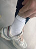 FitonTon4双毛巾袜子男春秋季纯棉袜子中筒运动篮球袜纯色百搭白色长筒 实拍图