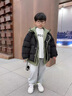 G.duck小黄鸭童装男童羽绒棉服冬季儿童外套冬装加厚假两件棉衣男孩棉袄 黑色【假两件】 高品质羽绒棉 150 建议140-150cm11-12岁cm 实拍图