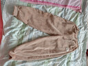拉比儿童束口长裤宝宝百搭休闲裤子25秋冬新款男女童 卡其色 120 cm 实拍图