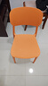 加厚塑料餐椅现代简约奶油靠背凳子家用餐桌椅户外久坐舒服小椅子 日出橙 实拍图