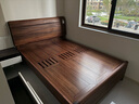 全实木南美黑胡桃木中式家具单人1.8米双人床主卧1.5米家具K831 单床 1500*2000   框架结构 实拍图