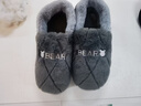 安尚芬包根大码棉拖鞋男秋冬加厚全包情侣保暖居家舒适厚底防滑毛毛拖鞋 灰色【保暖防寒】 42-43 适合40-41 实拍图