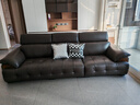 狄普青皮头层牛皮艺沙发大坐深头靠可调节2.8米沙发Ultra版曜夜黑玉衡 实拍图