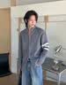 针织衫开衫毛衣拉链外套男女百搭潮流宽松休闲秋冬情侣打底衫上衣 YM100灰色 【清仓特价款】 M 实拍图