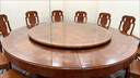 东宴全实木餐桌椅组合圆桌带转盘中式雕花古典仿古圆形餐桌家用饭桌子 1.5米圆桌+10象头椅【配转盘玻璃】金胡桃色 实拍图