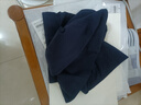 重磅纯棉短袖t恤男高档纯色印花休闲基础款内搭半袖打底衫 雾霾蓝 L  125-140斤 实拍图