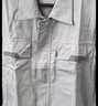 乾朗 乾朗 春秋防静电工作服套装男女长袖厚款耐磨劳保服带反光条电焊工服汽修工程服加油站电力局工装可定制logo 浅灰色春秋套装175 实拍图