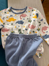 顶瓜瓜儿童秋衣秋裤套装纯棉男童棉毛衫保暖内衣女童全棉宝宝打底衣睡衣 多彩小恐龙 120 建议身高110-120cm 实拍图