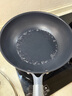 三禾微纳无涂层不粘炒锅可立盖炒菜锅无油烟含钛锅具30cm黛蓝青配钢铲 实拍图