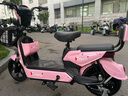 预米新国标电动车超长续航电瓶车工厂直销电动自行车男女成人学生通勤代步锂电动车 粉色【品牌电池 全国联保】 【铅酸】原厂12AH-续航约80里 实拍图
