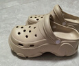 俞兆林（YUZHAOLIN）洞洞鞋女沙滩鞋EVA厚底增高凉拖鞋外穿 YY310 卡其  37-38 实拍图