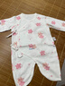 童泰婴儿连体衣新生儿衣服四季0-6月初生宝宝哈衣爬服纯棉内衣2件装 粉白花朵（四季款） 52cm (建议0-2个月身高50-55cm) 实拍图