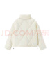 森马（Semir）棉服女冬季菱形格宽松立领抽绳棉衣休闲百搭慵懒气质温柔外套 奶白10501 XL 【宽松版，建议拍小一码】 实拍图