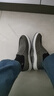 布舍元青年透气平底休闲鞋一脚蹬帆布板鞋老北京布鞋男411-1728 灰色40 实拍图