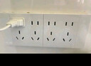 NVC雷士电工 开关插座 四位五孔插座 118型暗装20孔插座  象牙白 实拍图