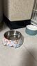 华元宠具（hoopet）狗狗碗狗盆不锈钢猫咪碗食盆喂食喝水宠物防打翻狗粮猫粮专用饭盆 双层-多彩骨头 打翻可退 L 实拍图