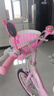 鑫旺彤自行车儿童3-6-10岁单车男女童轻便脚踏车辅助轮5岁女孩车公主车 粉色【加宽加大坦克轮】 16寸 适合身高105-125cm 实拍图