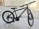 飞鸽（FLYING PIGEON）山地自行车成人男女变速山地车青少年中小学生车越野户外骑行单车 【高碳钢】G8002代-辐条轮-黑色 24寸轮组（适合145-170cm） 24速标准版 实拍图