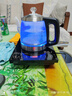 开品 全自动底部上水感应续水电热水壶 家用办公茶具套装烧水消毒茶台 可嵌入式玻璃烧水壶茶桌一体 1L 晶耀黑 20X37CM 蒸茶烧水 桶水款 实拍图