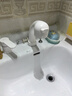 居臣仕分体式水龙头洗脸盆洗手池双孔面盆冷热水龙头分离式可抽拉式洗头 白色 - 双孔分体升降抽拉龙头 实拍图