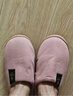 洁丽雅棉拖鞋女秋冬季室内家居防滑保暖拖鞋厚底毛毛女士家用男棉鞋外穿 皮红 38-39 (适合37-38码) 实拍图