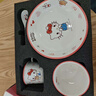 旺佰福三丽鸥凯蒂猫一人食餐具套装轻奢陶瓷饭碗盘筷子乔迁结婚生日礼物 三丽鸥一人食礼盒装-HelloKitty 实拍图