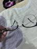 蔡司（ZEISS）镜片近视眼镜男纯钛合金眉线半框变色防蓝光辐射散光眼睛可配度数 黑银框-0度清底防蓝光平光镜（8仓发货） 实拍图