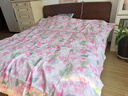 富安娜床上四件套 100%全棉数码印花床单套件 单双人被套 203*229cm 夏花 实拍图