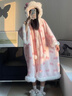 芭麦图HelloKitty凯蒂猫睡衣 珊瑚绒睡袍斗篷睡衣女秋冬季加绒加厚可爱 凯蒂猫斗篷睡袍+裤 L 女165推荐体重100-115斤 实拍图