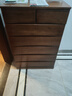 冯派 实木斗柜卧室整装中式简约储物柜斗柜抽屉式收纳柜 弓形75-6咖啡色 75*45*112.5cm 实拍图