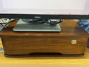 实木桌面收纳盒抽屉式办公桌上整理箱多层杂物储物柜木质盒子带锁 胡桃色1层【全锁】 实拍图