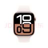 Apple/苹果 Watch Series 10智能手表蜂窝款46毫米玫瑰金色铝金属表壳淡桃粉色运动型表带S/M MWYM3CH/B 实拍图