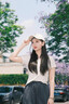 苏木佰（SOMUBAY）杨幂棒球帽女春夏季宽帽檐显脸小帽子百搭简约硬顶鸭舌帽防晒帽子 米色 均码 (54-60cm) 实拍图