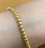 喜上眉梢喜饰黄金古法金珠999足金散珠硬金光面磨砂转运珠路路通圣诞礼物 3mm 重工古法珠四颗  0.4g 实拍图
