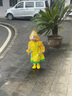 牧萌儿童雨衣男女童幼儿园小童宝宝全身防水男孩雨披 派对恐龙 S 实拍图
