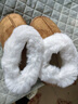 高帮包跟棉鞋女毛绒保暖鞋女士厚底防滑棉拖加绒加厚棉拖鞋冬季 卡其色 （包跟棉鞋4cm） 36 -37（适合35-36码） 实拍图