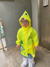 牧萌儿童雨衣男女童幼儿园小童小孩宝宝全身雨披 黄色萌趣恐龙 M 实拍图