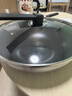 炊大皇 炒锅 304不锈钢炒菜锅煎锅 平底不粘炒锅32cm 可立可视盖不挑灶 实拍图