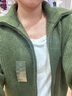 优衣库女装舒芙蕾拉链针织开衫/毛衣毛衫外套25新款480490 57 深橄榄色 M /160/84A 实拍图