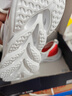 鸿星尔克（ERKE）童鞋男童大网孔透气跑鞋缓震儿童休闲鞋正白/大学红38 实拍图