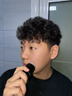 HYUNDAI韩国剃须刀电动男士原元石mini迷你便携款式刮胡刀单头剃胡须刀小钢炮车载中秋礼物实用送男友父亲 全配黑六叶款【12核电机+58硬度】普通装 实拍图