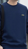 JEEP吉普卫衣男秋冬季宽松长袖T恤男士圆领潮流衣服男装 蓝色加绒 2XL 实拍图