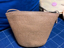 MUJI纸编水桶状编织斜挎包 水桶状斜挎包 新款 夏季 实用 大气 实拍图