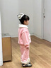 邻家米其女童套装秋冬装加绒加厚1-3-8岁小童宝宝儿童装冬季女孩4小孩衣服 XT8090-粉色 110 码/身高100-110cm（3-4岁） 实拍图