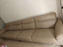 全友家居现代简约头层牛皮沙发带脚凳客厅家具直排真皮沙发茶几组合 浅卡其 | 3.78m沙发+脚凳（102711沙发） 实拍图